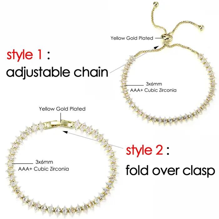 Bracelet de Tennis délicat de luxe pour femmes