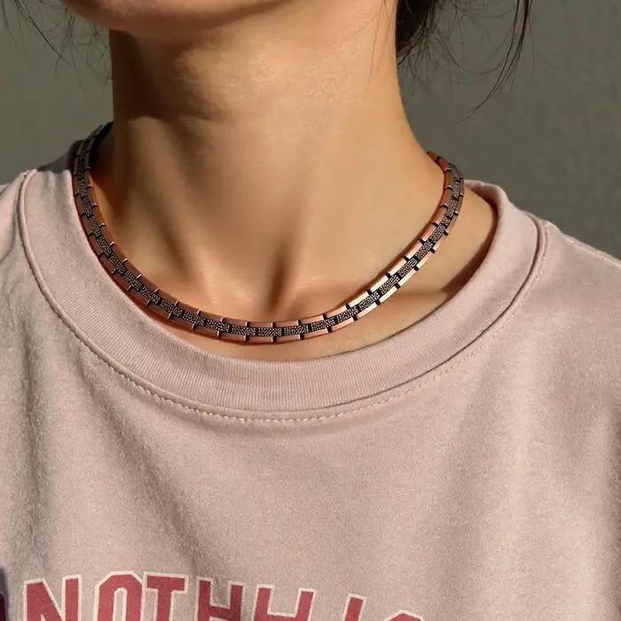 ARADOO Serpentine – collier en cuivre pur pour hommes et femmes