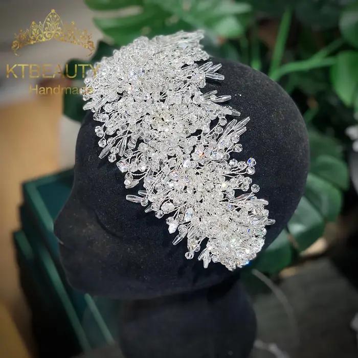 Diadème en zircone cubique à motifs étoiles flexible pour femmes, accessoire de cheveux pour occasions spéciales et mariages