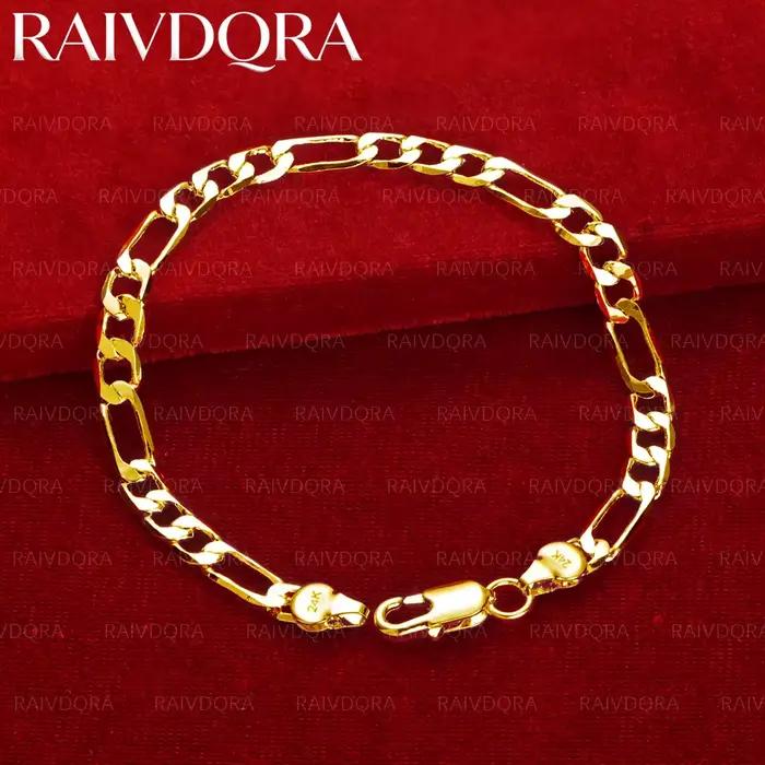 Bracelet chaîne plaqué or 18 carats