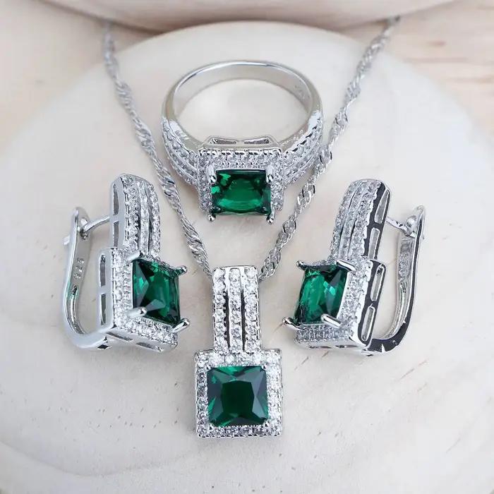 Ensemble de bijoux de mariée en argent 925