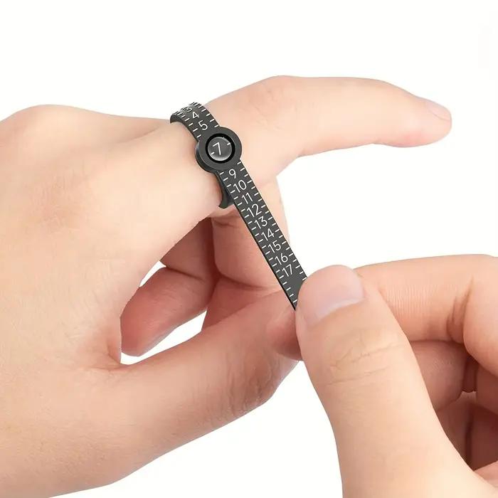 Jauge de taille de bague avec loupe - Règle de mesure de bijoux US/UK/EU/HK