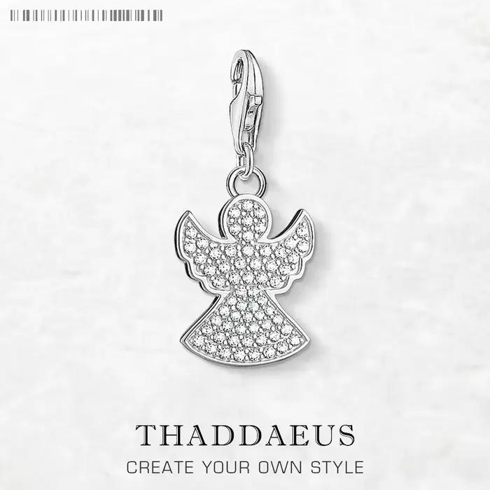 Pendentif en forme d'ange gardien, en argent Sterling 925, pour homme et femme, accessoire de bijout