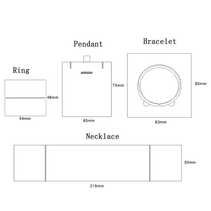 Boîte de présentation de bijoux à carreaux bagues bracelets colliers étui organisateur