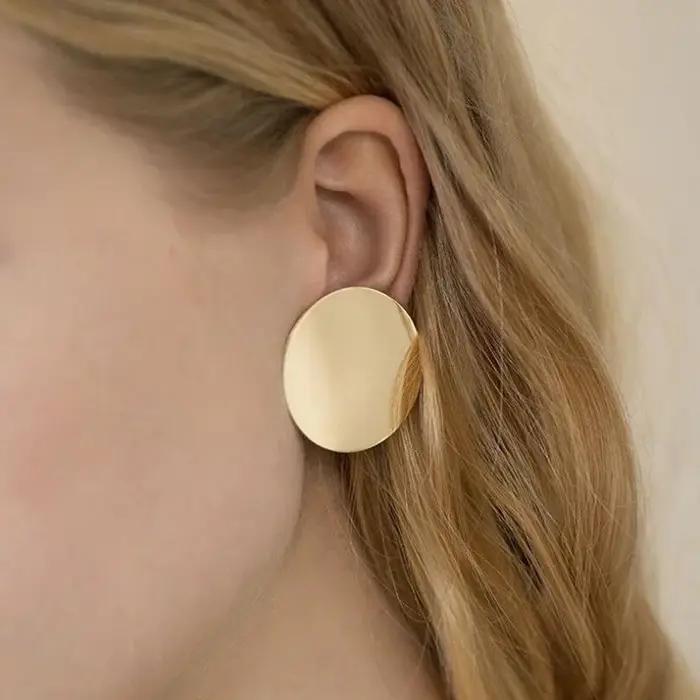 Boucles d'oreilles pendantes en métal pour femmes, bijoux de fête, grande fleur, tendance, cadeau