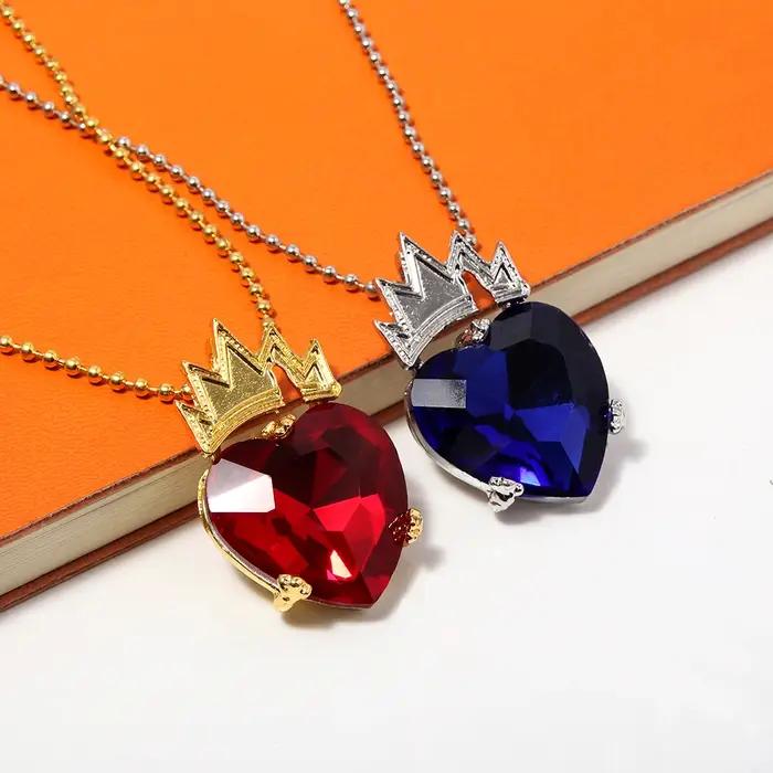 Film Descendants coeur collier Evie Fairest rouge bleu