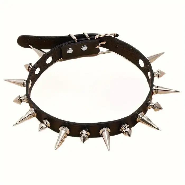 Collier gothique punk à rivets cuir pu torques pour hommes et femmes occasions spéciales style y2k