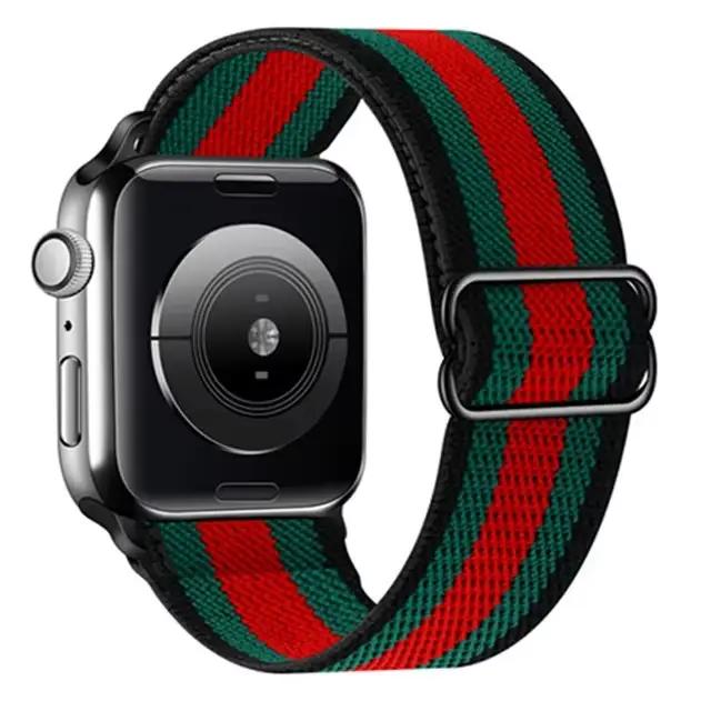 Bracelet pour bracelet de montre Apple 49mm 44mm 40mm 45mm 41mm 42mm 38mm bracelet en Nylon élastiqu