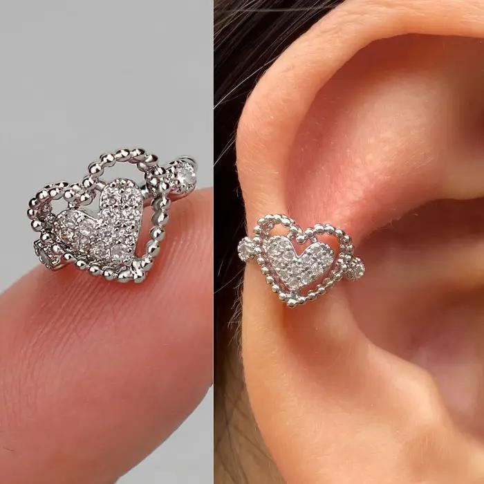 Boucles d'oreilles à Clip en Zircon délicat pour femmes