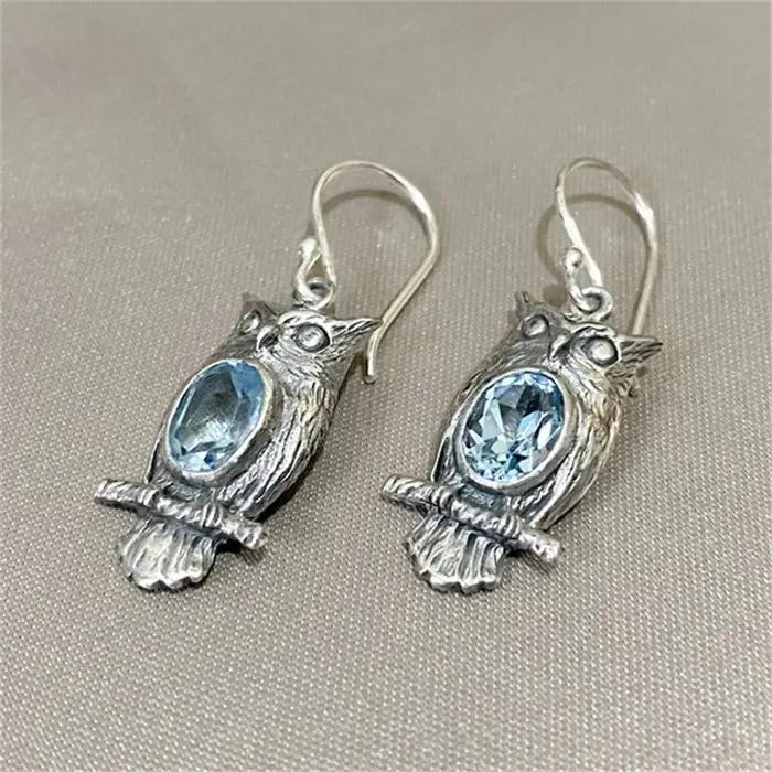 Boucles d'oreilles Vintage en métal couleur argent