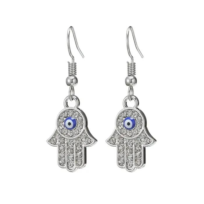 Collier en cristal main de fatma Hamsa turc pour femmes et hommes