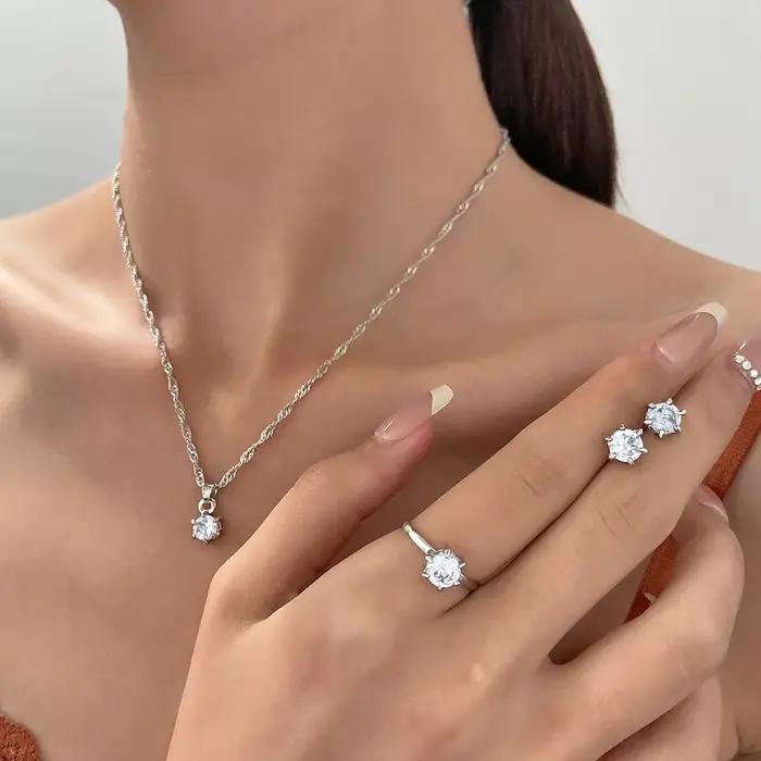 Ensemble de bijoux en cristal de mode polyvalent
