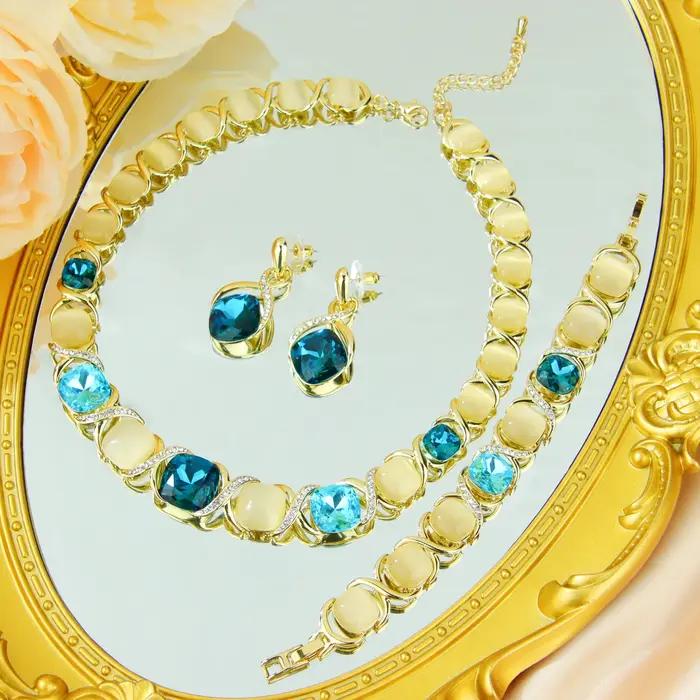 Ensemble de bijoux en cristal de mode de Dubaï