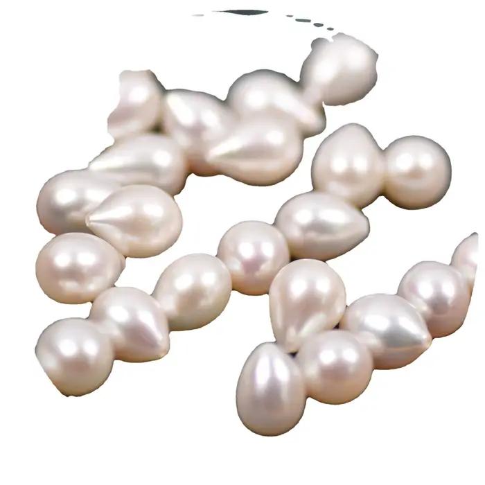 Perles d'eau douce en forme de goutte, pour boucles d'oreilles, pendentif, bagues, perles DIY