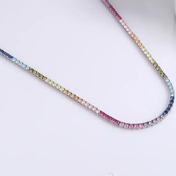 YLMyself – collier de Tennis en argent Sterling 925