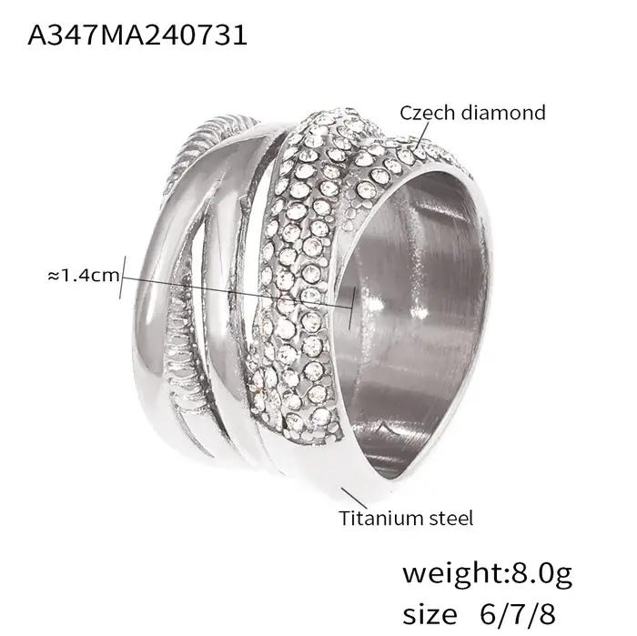 Amaiyllis-Bague d'index tissée en croix pour femme