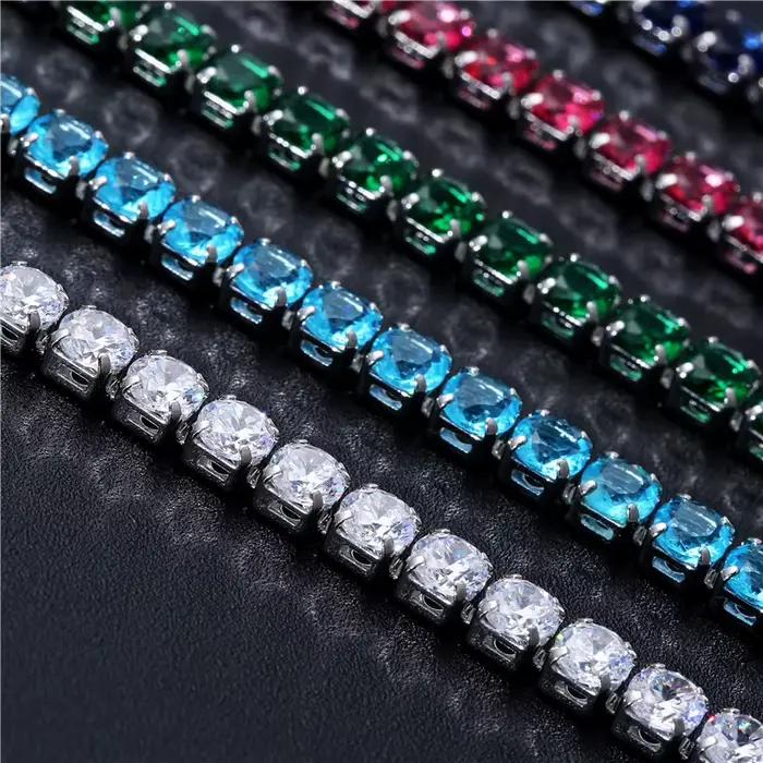 Bracelet de Tennis en Zircone Cubique Motif Cœur Style Bohème Polyvalent pour Femmes et Hommes Occasions Spéciales