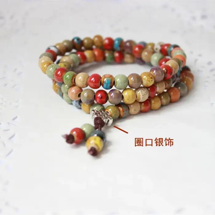 Bracelets en fil de perles de 6mm pour femmes