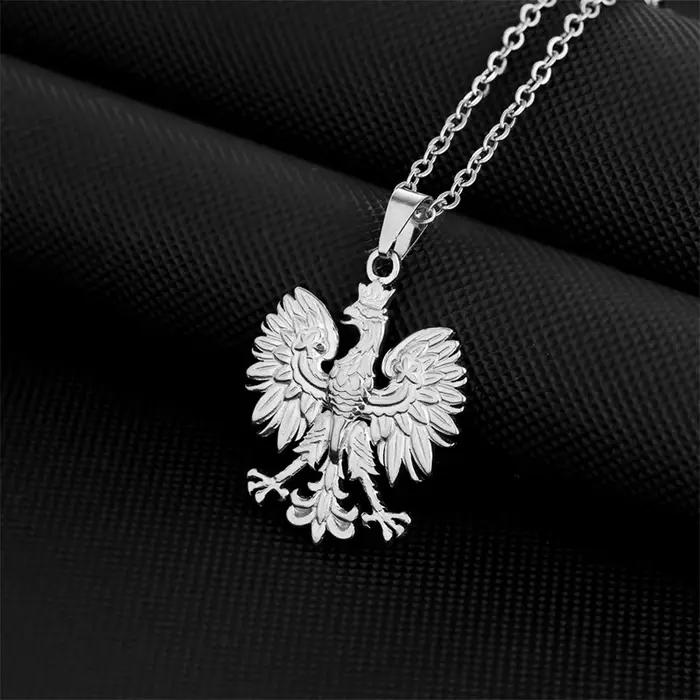 Collier aigle polonais en acier inoxydable or argent pour femmes style ethnique occassions festives