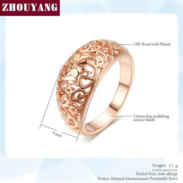 ZBathroom UYANG-Bague épaisse vintage pour femme