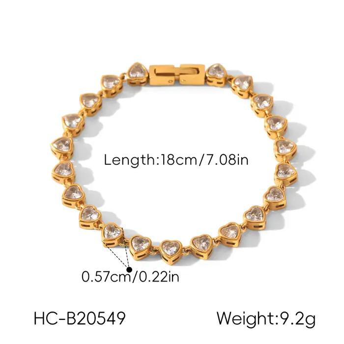 Bracelet tennis Ars Dainty plaqué or 18 carats