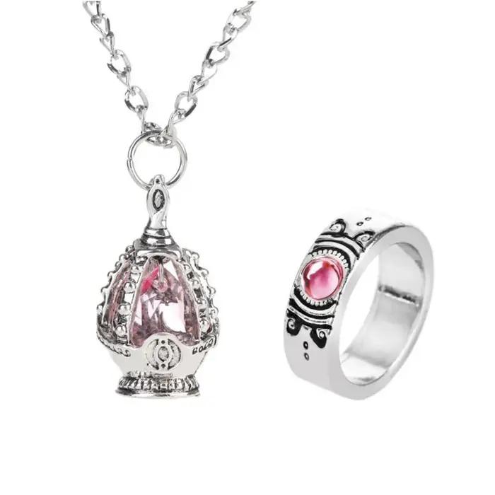 Collier pendentif Chic Soul Gem alliage de zinc pour filles occasions spéciales anime cosplay bijoux女性魔法动漫角色风格时尚珠宝挂件套装黄铜合金 для女孩的魔法动漫角色风格时尚珠宝挂件套装黄铜合金