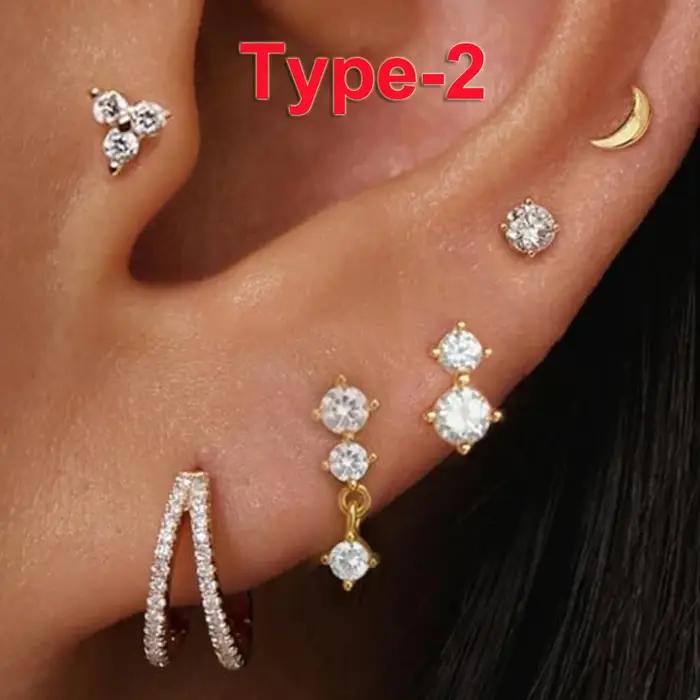 Boucles d'oreilles hypoallergéniques en or 14 carats pour femmes
