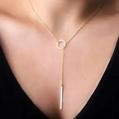 Mode nouveau gros collier à chaîne femmes Simple bascule fermoir
