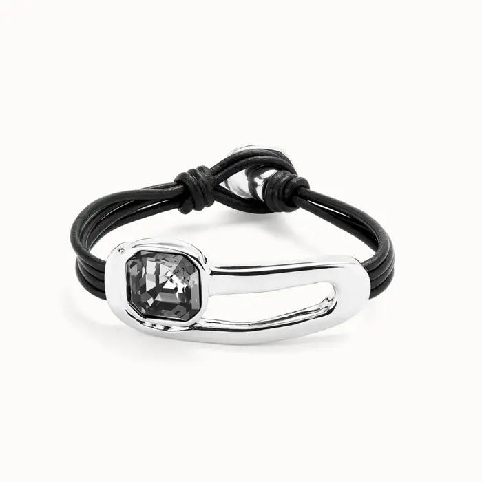Bracelet en corde de cuir géométrique pour femmes