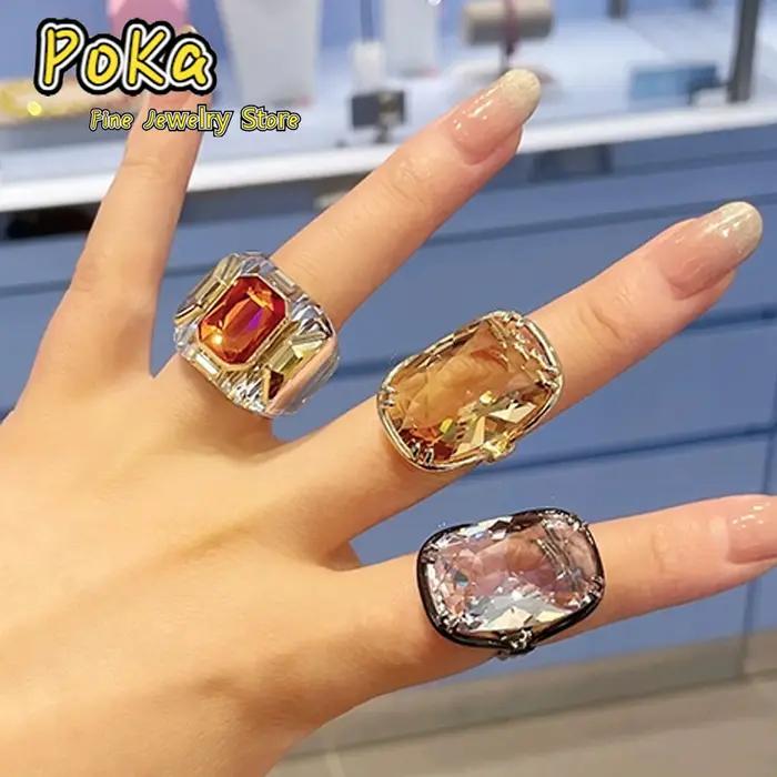 Bague en argent sterling 925 sertie de pierres précieuses agate abricot ambre argent beige bleu bleu marine bronzage brun brun foncé corail cannelle champagne clair pour femmes occasions spéciales