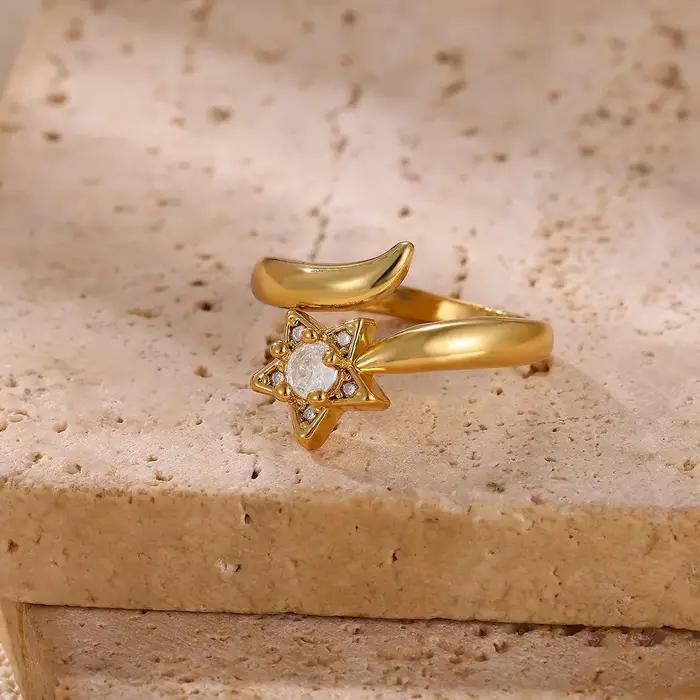 Bagues rondes en zircone brillante pour femmes et hommes