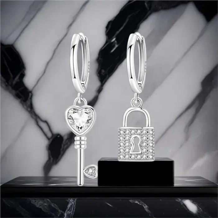 MISEFF 2025 925 clés et serrures en argent Sterling breloques pendentif Eardrop boucles d'oreilles originales bijoux à bricoler soi-même femmes cadeaux d'anniversaire