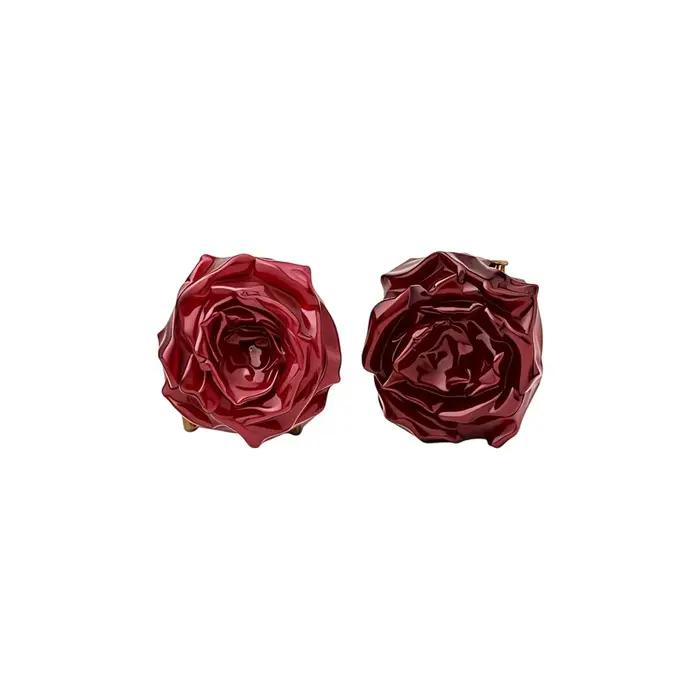 Boucles d'oreilles en forme de rose, bijoux élégants et luxueux pour femmes
