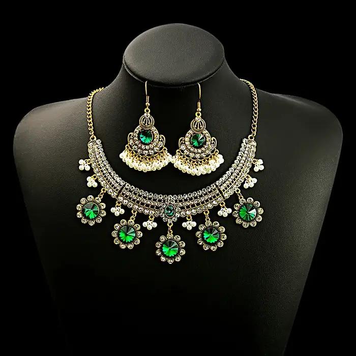 Ensemble de bijoux de luxe plaqué or pour femme