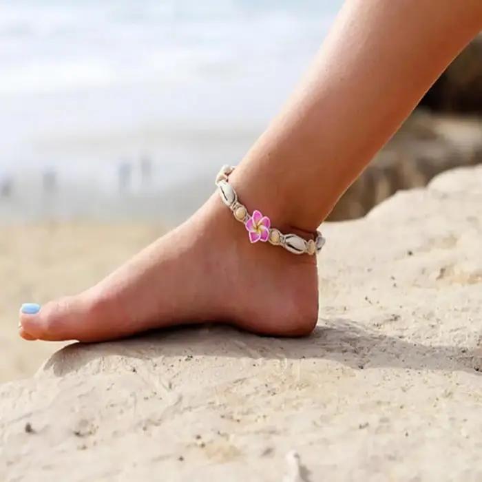 Bracelet de cheville Bohème en coquille de mer avec motif de fée pour femmes pour les occasions spéciales pieds nus plage shopping voyage fête