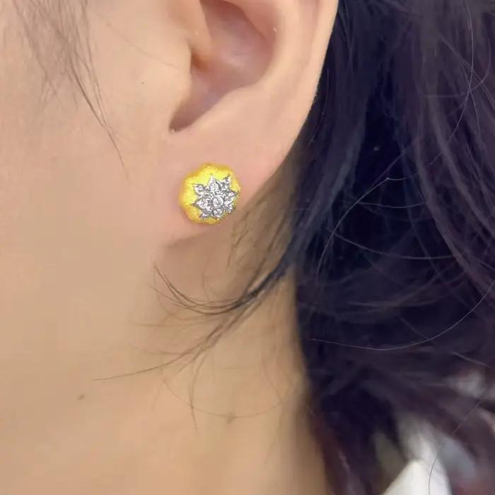 Boucles d'oreilles Vintage italiennes en argent pur 925