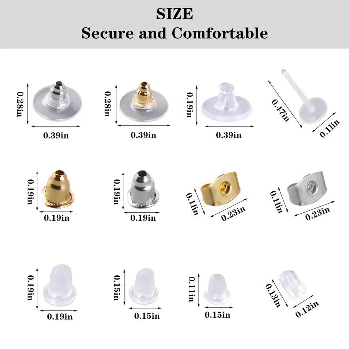 Kit de 600 attaches pour boucles d'oreilles anti-allergiques