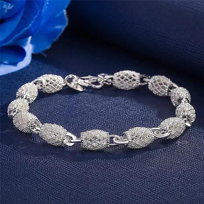 Bracelets en argent sterling 925 massif à 100% pour femmes et hommes