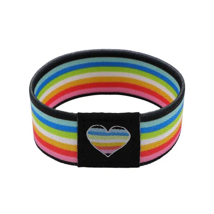 LGBT arc-en-ciel drapeau Bracelet brassard Sport Bracelet élastique Bracelets accessoires de mode Bracelets brassard cadeau