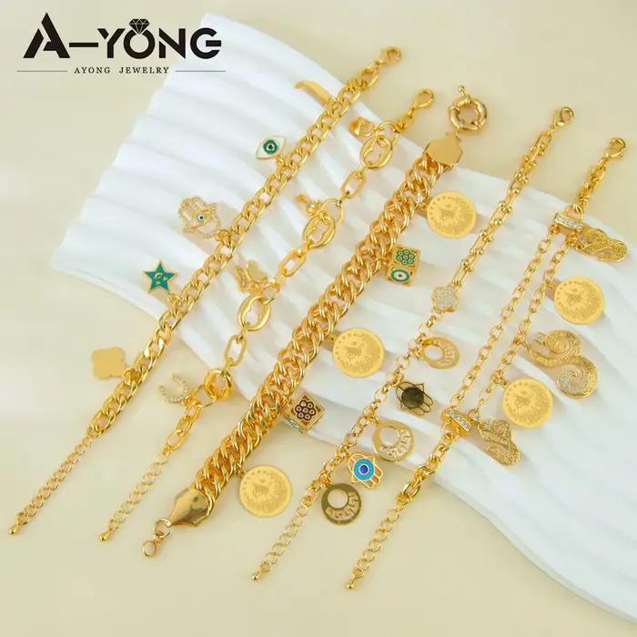 Bracelet de bijoux en or Original de dubaï
