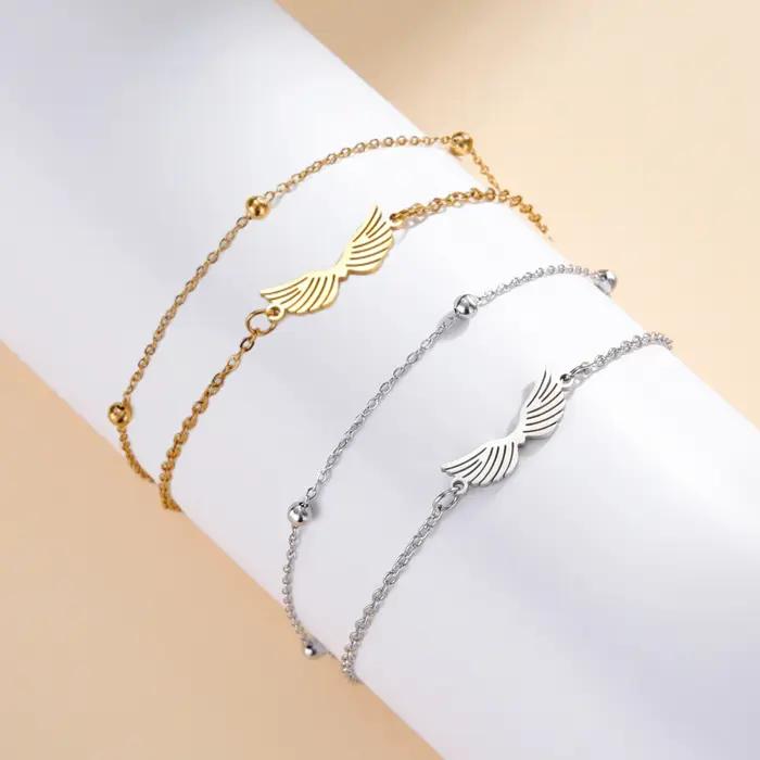 Skyrim-Bracelet à Breloques Ailes d'Ange pour Femme et Fille
