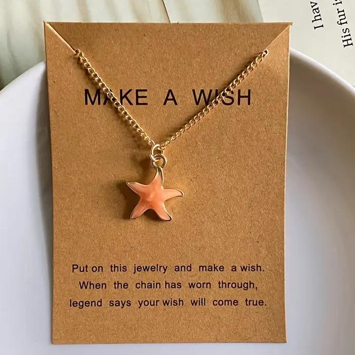 Collier étoile de mer pour cadeau de vacances d'été