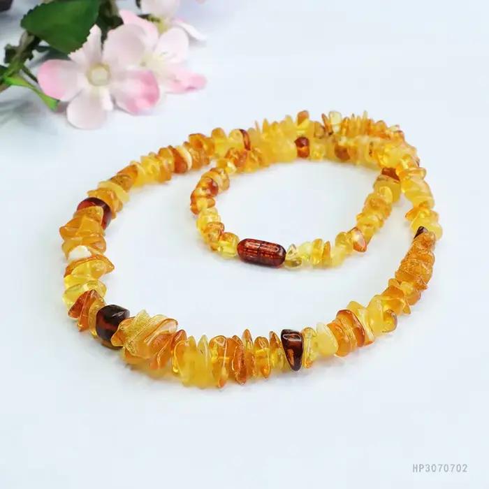 Collier Duobao en ambre naturel baltique