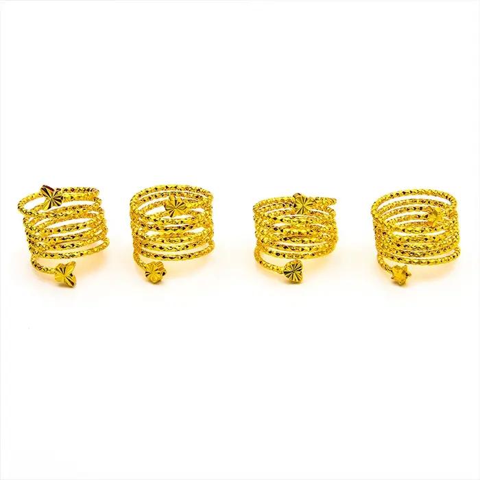 Bague à fleurs en spirale de dubaï pour femmes brésiliennes