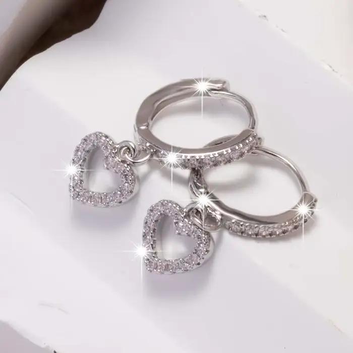 Boucles d'oreilles de luxe en cristal et Zircon pour femmes