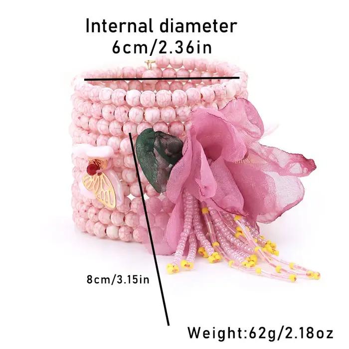 Bracelet Bohème Avec Perles Et Motif Floral Fait Main Pour Femme Et Fille Occasion Spéciale Ou Journée Ordinaire