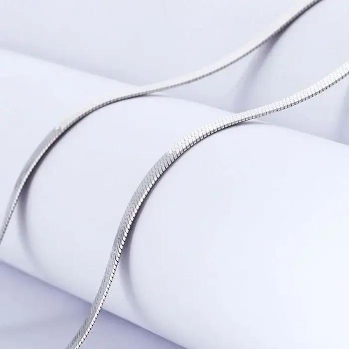 Collier chaîne couleur argent 4MM pour femmes