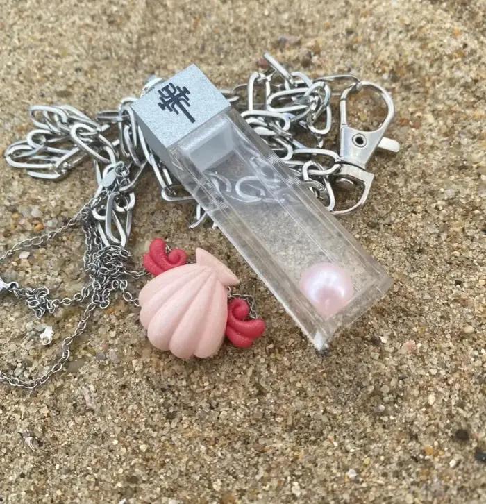 La mélodie de la sirène de dessin animé Padalaska ~ Collier pendentif avec chaîne de clavicule de personnalité de grande valeur