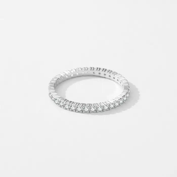 MODIAN 925 en argent Sterling classique étincelant Zircon mariage bague de fiançailles promesse bagu