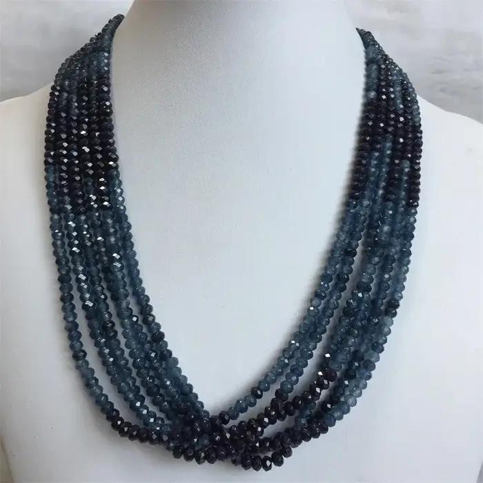 Collier émeraude verte Double couleur pour femmes